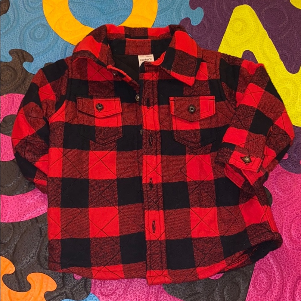Carters Plaid Fleece Jacket